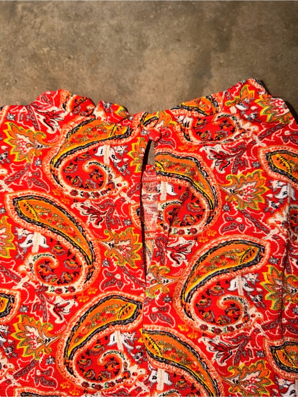 MELLODAY Red Paisley High Neck Sleeveless Blouse Tank Top M - Picture 4 of 12